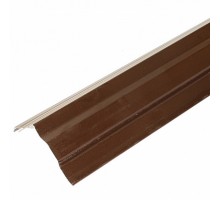 Планка торцевая рифленая 90*115мм длина 2м (8017) шоколад