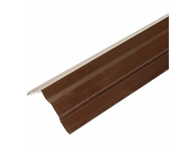 Планка торцевая рифленая 90*115мм длина 2м (8017) шоколад