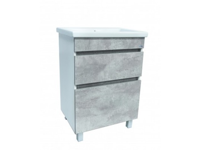 Тумба под умывальник 50 Рино фасад Бетон СОМО 50/Фостер 500