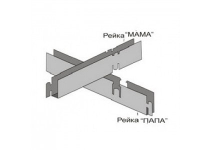 Профиль Грильято мама 100х100мм h40 b10 матовый (8001) охра коричневая