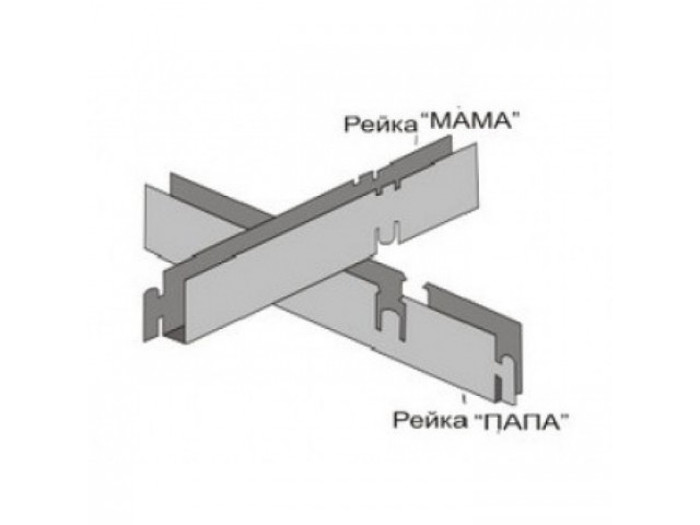 Профиль Грильято папа 100х100мм h40 b10 матовый (8001) охра коричневая