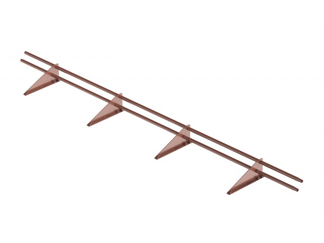 Снегозадержатель трубчатый дл 3000мм (3005) красное вино 