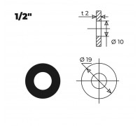 Прокладка резиновая 1/2  (упаковка 10шт) в блистере