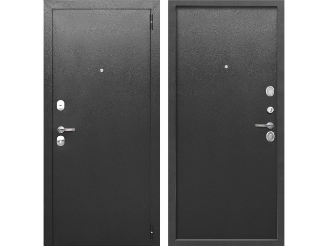 Дверь входная металлическая Гарда Серебро металл/металл (960х2050мм) правая Ф2
