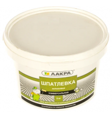Шпатлевка акриловая для внутренних и наружных работ универсальная Лакра 3 кг