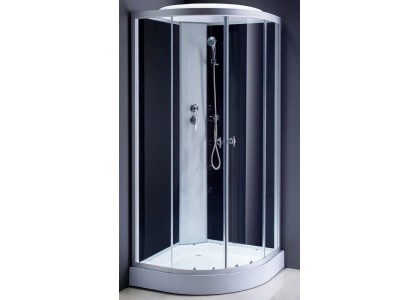 Душевая кабина 90*90*215 н/п ODA 8420 Р белая матовое стекло 