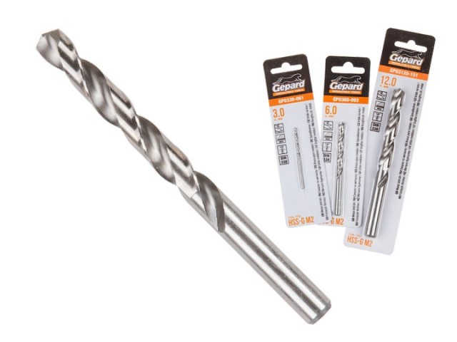 Сверло 3,0 мм х 33/61 мм по металлу HSS-G GEPARD
