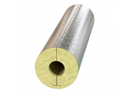 Цилиндры ROCKWOOL кашированные фольгой 1000х28х30мм (10м в уп) 