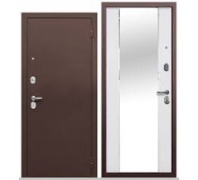 Дверь металлическая Тайга 7 см  зеркало 960х2050 правая 