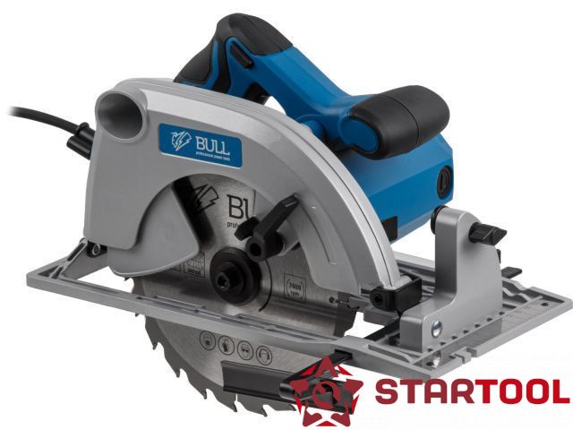 Пила циркулярная BULL KS 1901 1500 Вт, диск 190х30 мм, пропил до 66 мм, в коробке