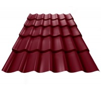 Металлочерепица Супермонтеррей (3005) красное вино 6,1*1,18м 0,45мм 
