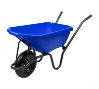 Тачка садово-строительная 1-колесная грузоподъемность 175кг объём 90л пластиковое корыто Сибртех