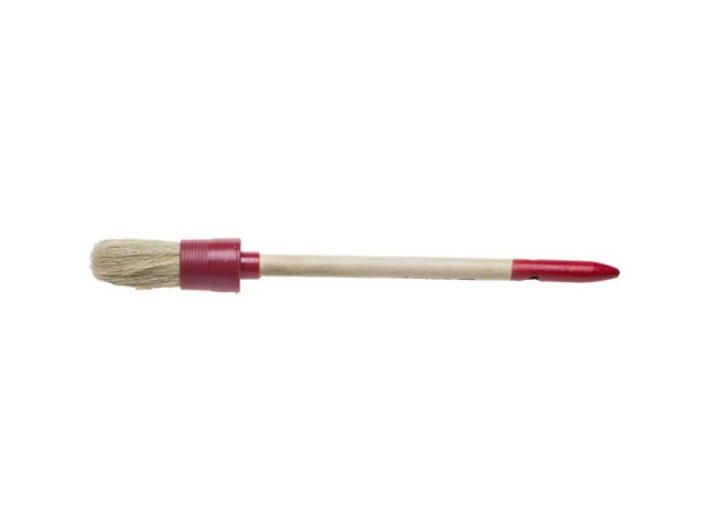 Кисть круглая № 4/25 мм,  натуральная щетина, деревянная ручка, Stayer