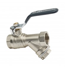 Кран шаровый AQUALINK ДУ-15 с фильтром вн/вн рычаг