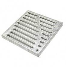 Решетка водоприемная к дождеприемнику Basic РВ-28.28 штампованная стальная оцинкованная вершина 