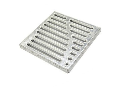 Решетка водоприемная к дождеприемнику Basic РВ-28.28 штампованная стальная оцинкованная вершина 