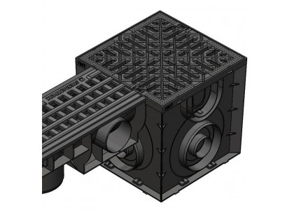 Дождеприемник S'park ДП-25.25-ПП пластиковый с решеткой щелевой пластиковой (комплект) 08670811