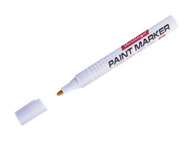 Маркер -краска на масляной основе, белый цвет, линия 2 мм P-10