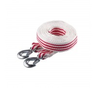 Трос буксировочный 12тн 5м 2 крюка №3 лента