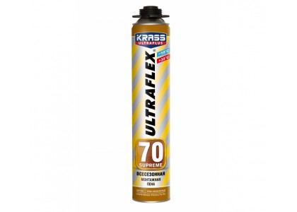 Монтажная пена професс KRASS Ultraflex 70 Supreme всесезонная 890 мл