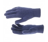 Перчатки утепленные трикотажные, акрил, 7 класс, 8 нити, синие,  Сибртех