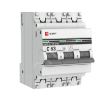 Автоматический выключатель модульный ВА47-63 3п 25А 4,5кА АС под опломбировку mcb4763-3-25B-pro EKF