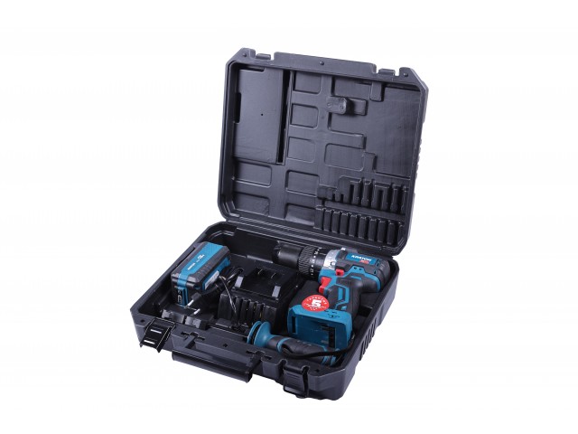 Дрель-шуруповерт ударная Кратон BICD18-90N-OFA SET 4А/ч, 0-9000/0-32400об/мин, 90Нм,  кейс