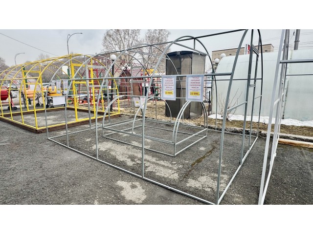 Теплица Народная 4х3х2,1м Усиленная, оцинкованная, 2 двери