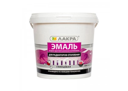 Эмаль акриловая Лакра для радиаторов белый глянцевый 2,4 кг Л-С