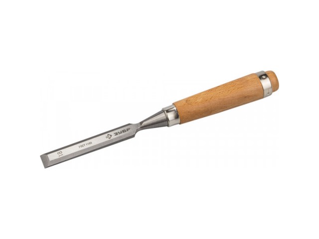 Стамеска-долото 18 мм, деревянная ручка, Cr-V, Зубр