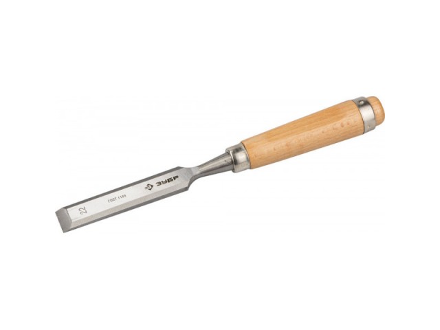 Стамеска-долото 22 мм, деревянная ручка, Cr-V, Зубр