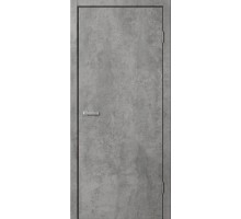 Полотно дверное ПВХ 600 цемент темный (черная кромка)