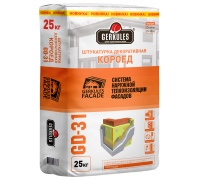 Штукатурка Геркулес GD-31 Короед 25 кг (зерно 1,5-2,0 мм) белая Новый рецепт (60)