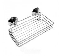 Полка одноярусная на скрытой присоске хром