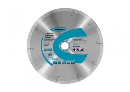 Круг алмазный 125 х 22,2 мм, сплошной, мокрый рез, Gross