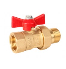 Кран шаровой с американкой Галлоп Практик 132 0103260 ДУ15 ВР/НР бабочка