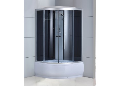 Душевая кабина 90*90*215 в/п ODA 8401 Р белая тонированное стекло 