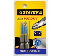 Биты крестовые PZ1 х 50 мм, 2 шт, Stayer