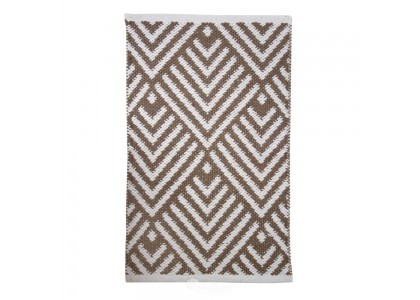 Коврик для ванны Пасьянс хлопок бежевый 50x80см