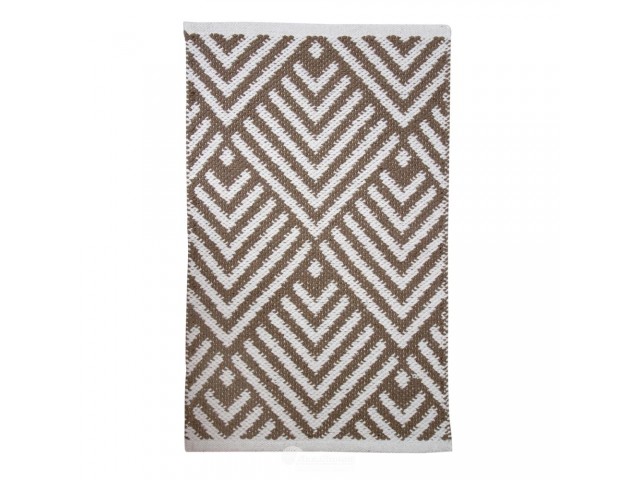 Коврик для ванны Пасьянс хлопок бежевый 50x80см