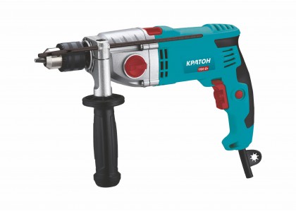 Дрель ударная Кратон PD-1100-13/2P,  2 скорости, патрон 1,5-13 мм, 0-1100/0-3000 об/мин