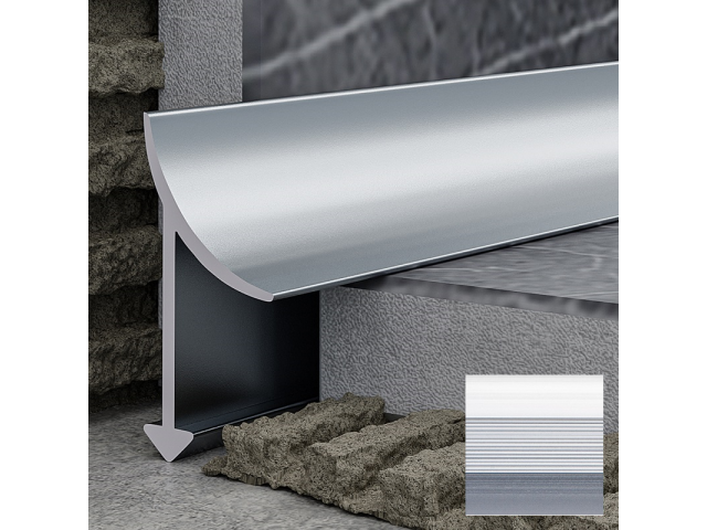 Профиль для керамической плитки РП-АКП-08 2,7м анодированный серебро матовый