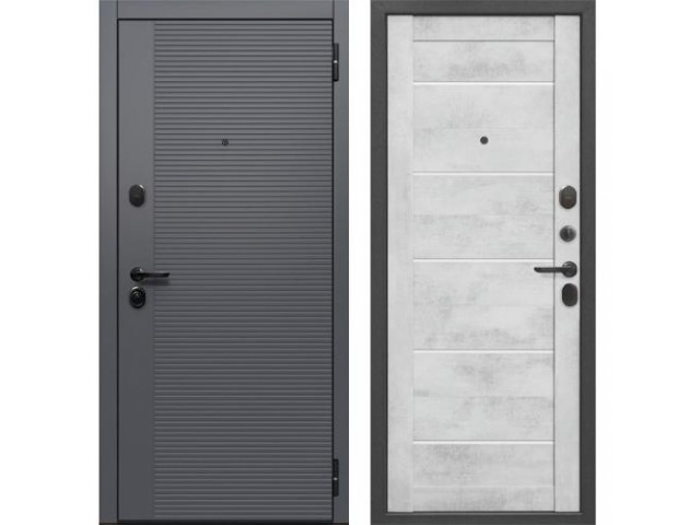 Дверь металлическая 7,5 см Бостон бетон снежный Царга 860х2050 правая