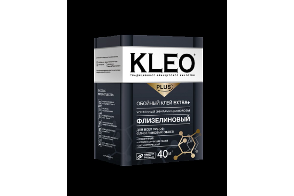 Клей обойный KLEO EXTRA PLUS 40 м2 (240 г.) флизелин