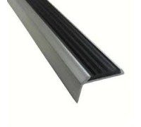 Угол 40х20 мм 2,7 алюминий с резиновой вставкой (черная)