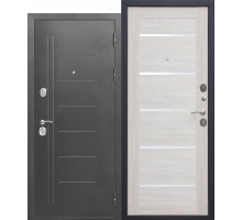Дверь металлическая Троя Серебро 10 см лиственница беж царга 960х2050 правая
