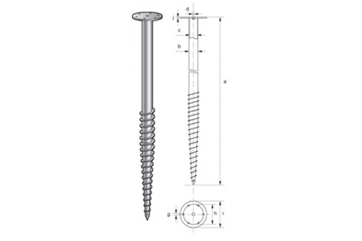 Винтовая свая BAU FM24 76*3.5*2000 цинк