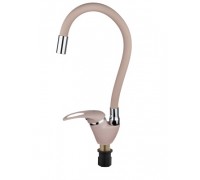 Смеситель для кухни Rusant картридж 40мм крепление под гайку беж излив №5 латунь розовый беж 467-65