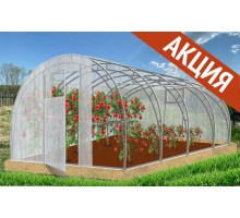 Теплица Народная 4х3х2,1м Фермер, оцинкованная, 2 двери