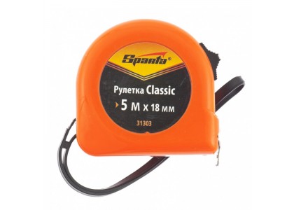 Рулетка  5 м х 18 мм Sparta Classic пластиковый корпус
